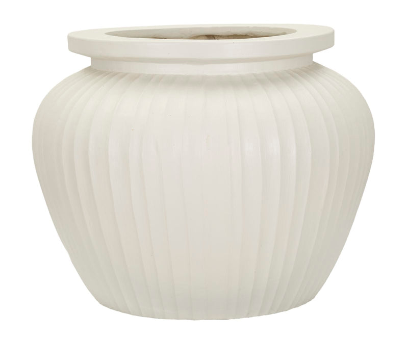 Vază Mauro Ferretti Pot Chil, Crem, Ø48 cm