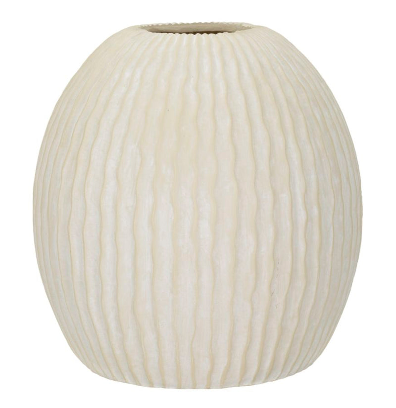 Vază Mauro Ferretti Icicle Pot, Crem, Ø36 cm