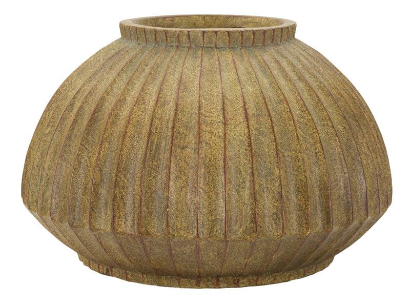 Vază Mauro Ferretti Briză Pot, Dirty Verde, Ø40 cm