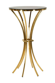 Măsuță Mauro Ferretti Shanty, Auriu/Negru, Ø60 cm