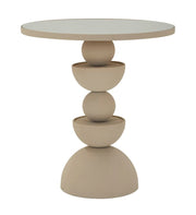 Măsuță Laterală Mauro Ferretti Dune, Crem, Ø45 cm, L:45cm x
