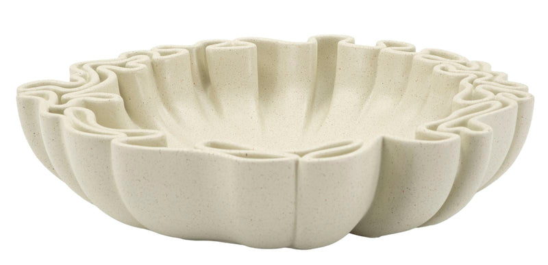 Tavă Decorativă Mauro Ferretti Stons Tray, Crem, 30x8 cm