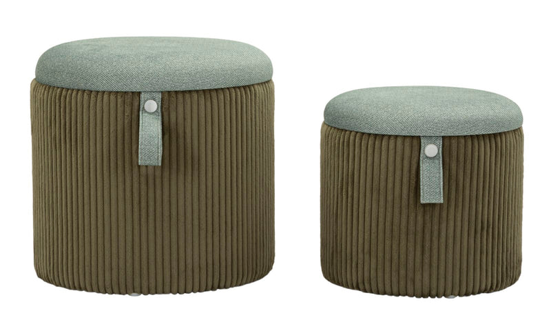 Taburet cu Depozitare Mauro Ferretti Bolzano, Verde, Ø38 cm
