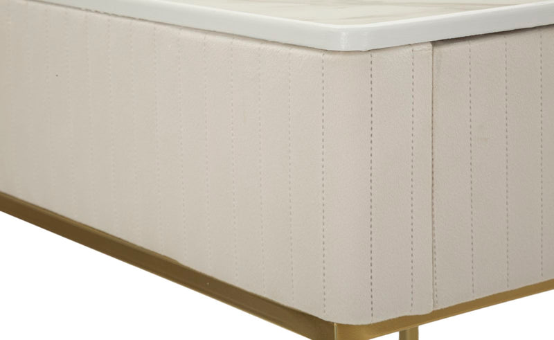 Măsuță Mauro Ferretti Tables Wedding, Crem/Auriu, Ø45 cm