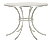 Masă Dining Mauro Ferretti Istanbul, Argintiu/Alb, Ø100 cm