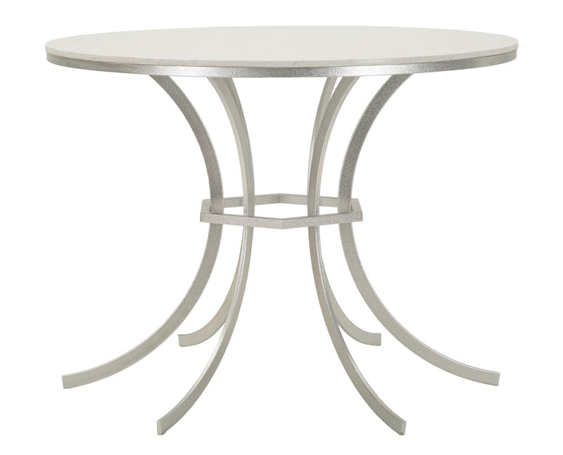 Masă Dining Mauro Ferretti Istanbul, Argintiu/Alb, Ø100 cm
