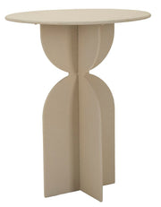 Măsuță Laterală Mauro Ferretti Dune, Crem, Ø45 cm, L:45cm x