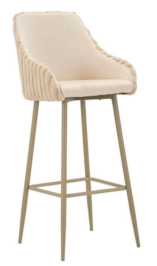 Set 2 Scaune de Bar Mauro Ferretti 52X46X111 cm, Crem