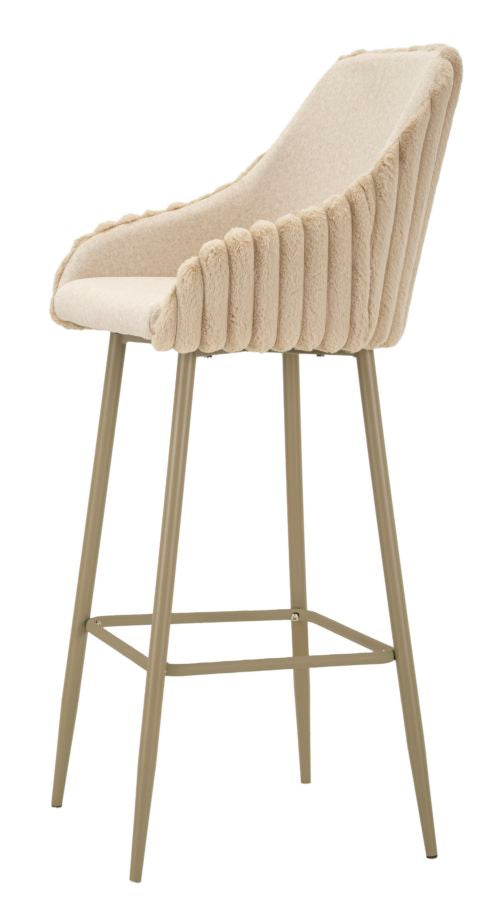 Set 2 Scaune de Bar Alaska A Mauro Ferretti 52X46X111 cm, Crem