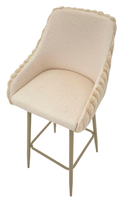 Set 2 Scaune de Bar Alaska A Mauro Ferretti 52X46X111 cm, Crem