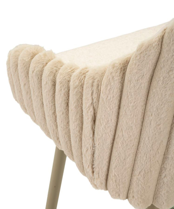 Set 2 Scaune de Bar Alaska A Mauro Ferretti 52X46X111 cm, Crem