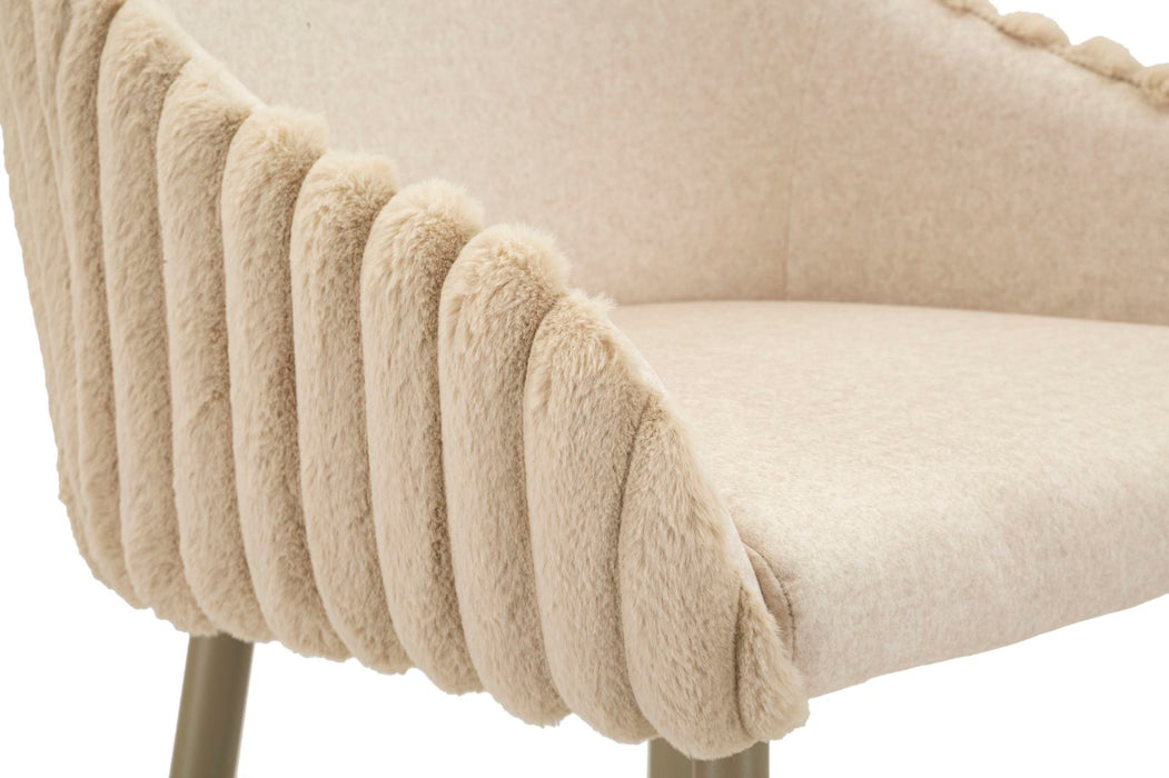 Set 2 Scaune de Bar Alaska A Mauro Ferretti 52X46X111 cm, Crem