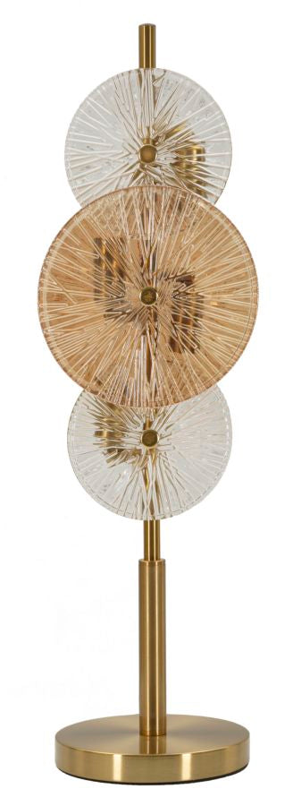 Veioză Mauro Ferretti Osaka, Auriu/Maro/Trasparent, 20x66 cm