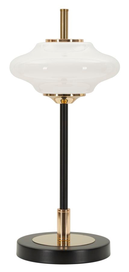 Veioză Mauro Ferretti Vintage, Auriu/Negru/Alb, Ø22 cm