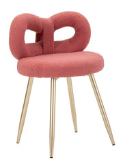 Fotoliu Mauro Ferretti Ilary Mini Ø, Roz/Auriu, Ø40 cm