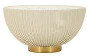 Măsuță de Cafea Mauro Ferretti Elge, Crem/Auriu/Alb, Ø71 cm