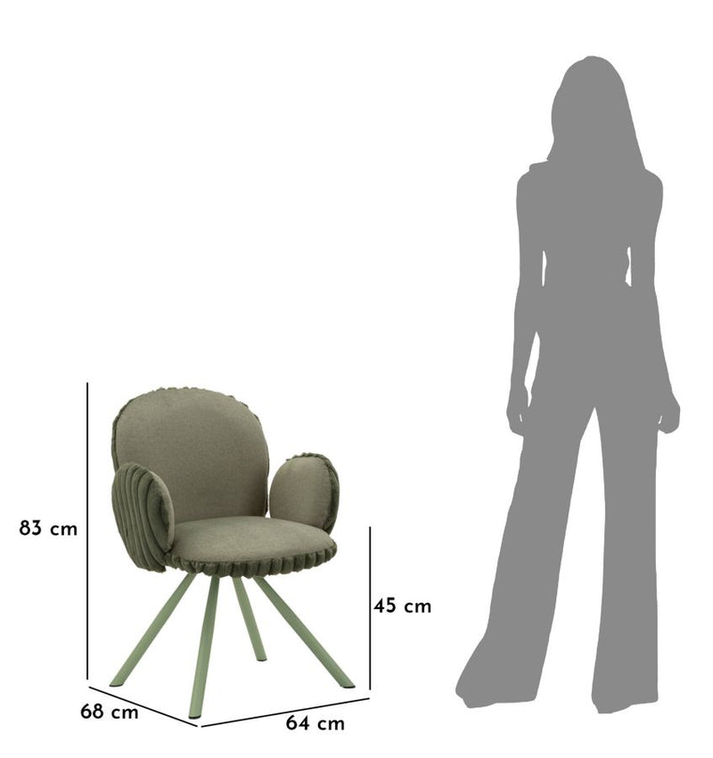 Scaun Mauro Ferretti Stockholm -B, Verde, 64x83 cm