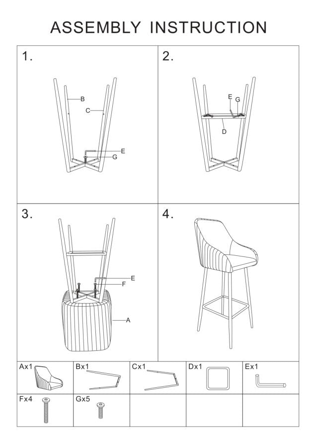 Set 2 Scaune de Bar Mauro Ferretti Alaska B 55X58X106 cm, Verde