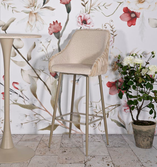 Set 2 Scaune de Bar Alaska A Mauro Ferretti 52X46X111 cm, Crem