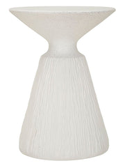 Măsuță Laterală Mauro Ferretti Con End, Crem, Ø40 cm