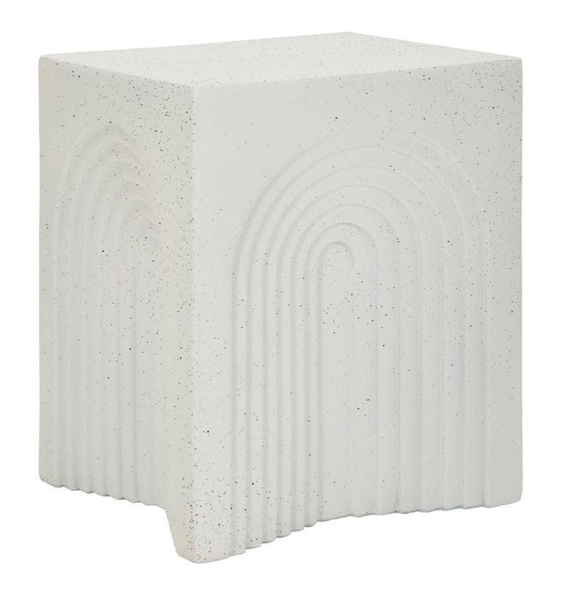 Măsuță Laterală Mauro Ferretti Arc End, Crem, 48x48 cm