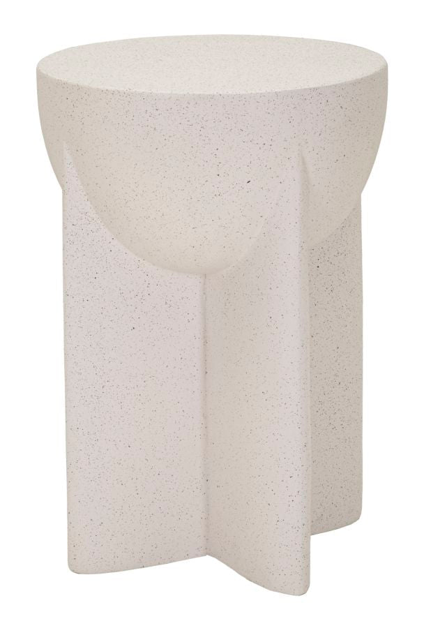 Măsuță Laterală Mauro Ferretti History End, Crem, Ø34 cm