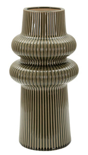 Vază Mauro Ferretti Harmony Vase, Verde, Ø18 cm