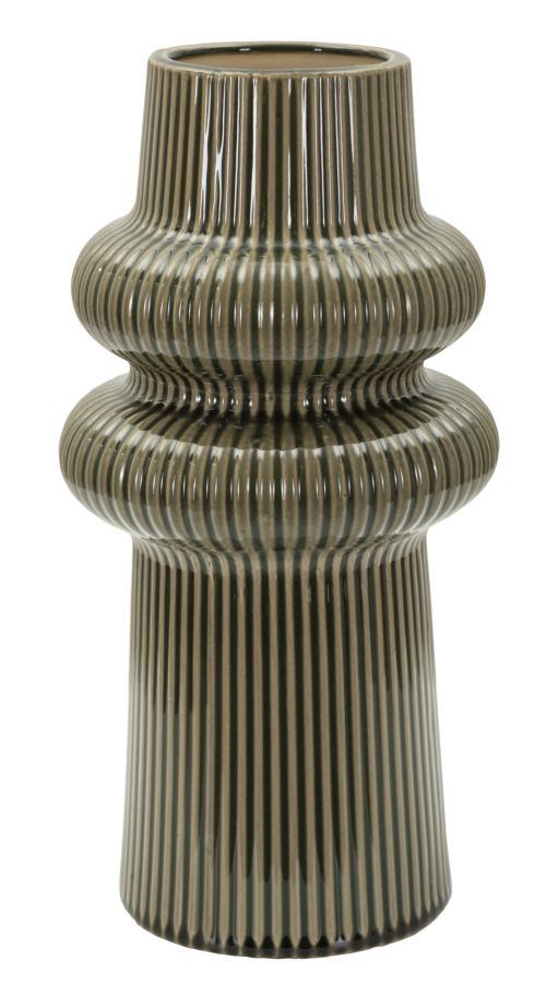 Vază Mauro Ferretti Harmony Vase, Verde, Ø18 cm