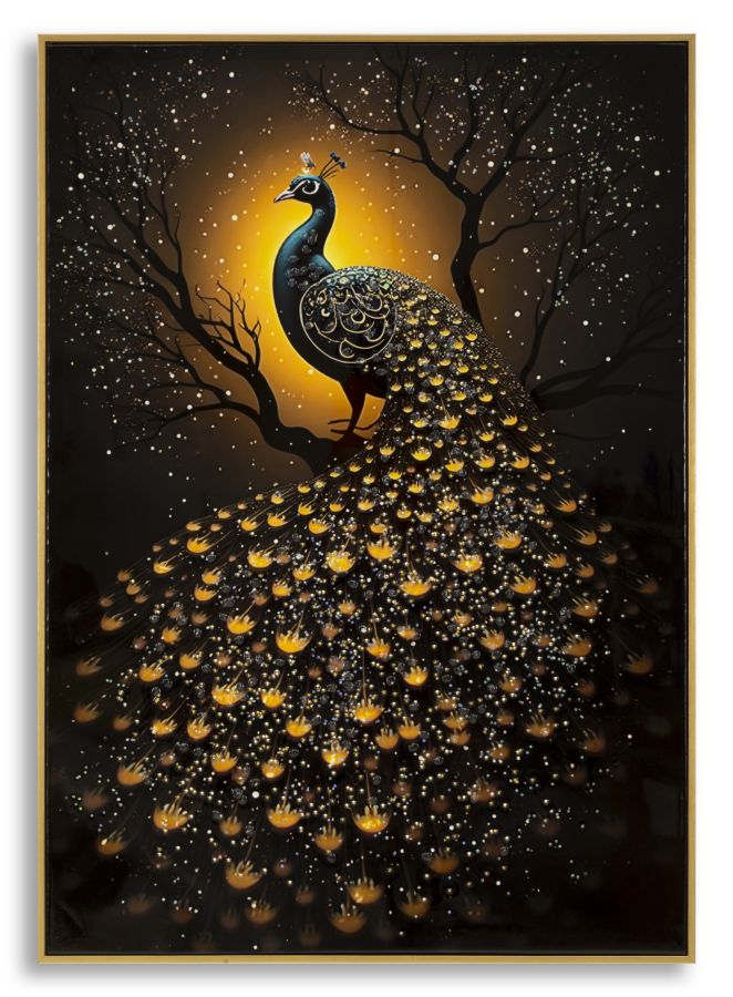 Tablou Mauro Ferretti Peacock 70X4 X100, 70x100 cm
