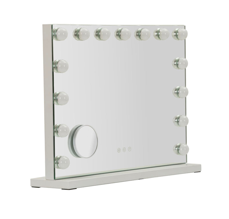 Oglindă de Masă Mauro Ferretti LED, Alb, Ø9 cm
