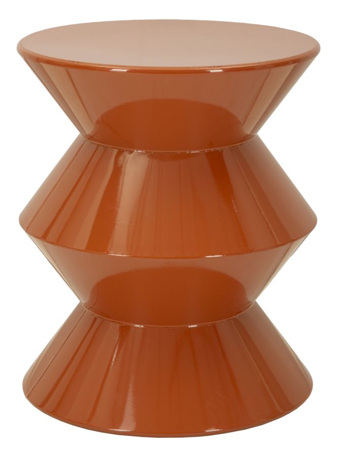 Măsuță Laterală Mauro Ferretti Zag End, Portocaliu, Ø38 cm