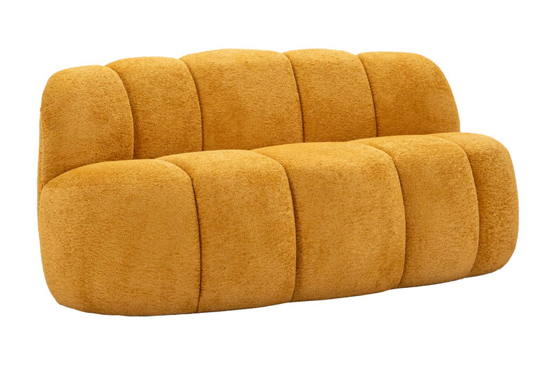 Canapea Mauro Ferretti Bilă 2 Seat, Muștar, 145x69 cm