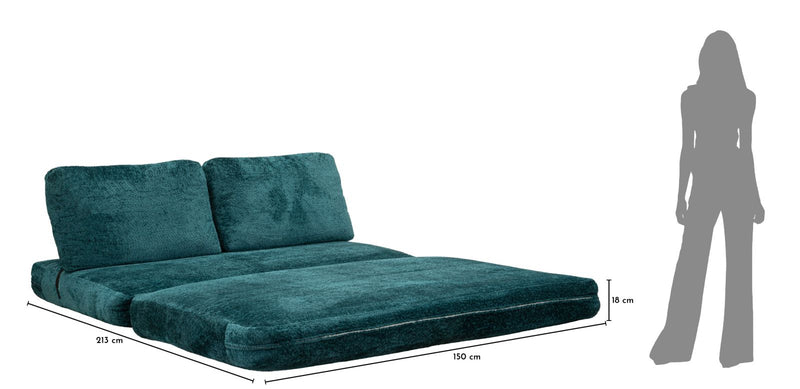 Canapea Extensibilă Mauro Ferretti Faster Sofa/Bed, Teal