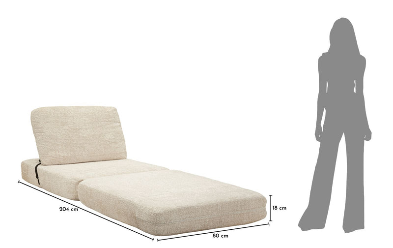 Fotoliu Mauro Ferretti Faster Armchair/Bed, Alb, 80x80 cm