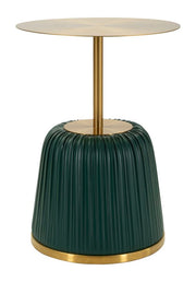 Măsuță Laterală Mauro Ferretti Egle End, Gri/Verde, Ø40 cm