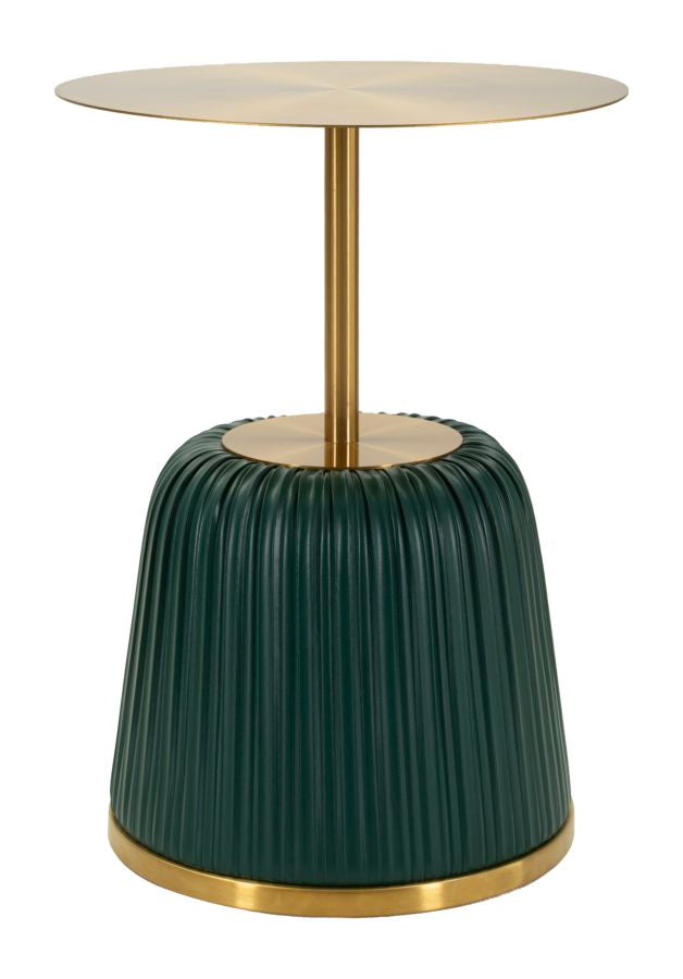 Măsuță Laterală Mauro Ferretti Egle End, Gri/Verde, Ø40 cm