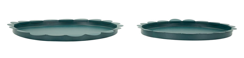 Tavă Decorativă Mauro Ferretti Saturn Tray Rotund, Teal, Ø33 cm