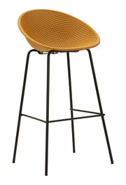 Scaun Bar Mauro Ferretti Ibiza Bar, Muștar/Negru, 50x98 cm