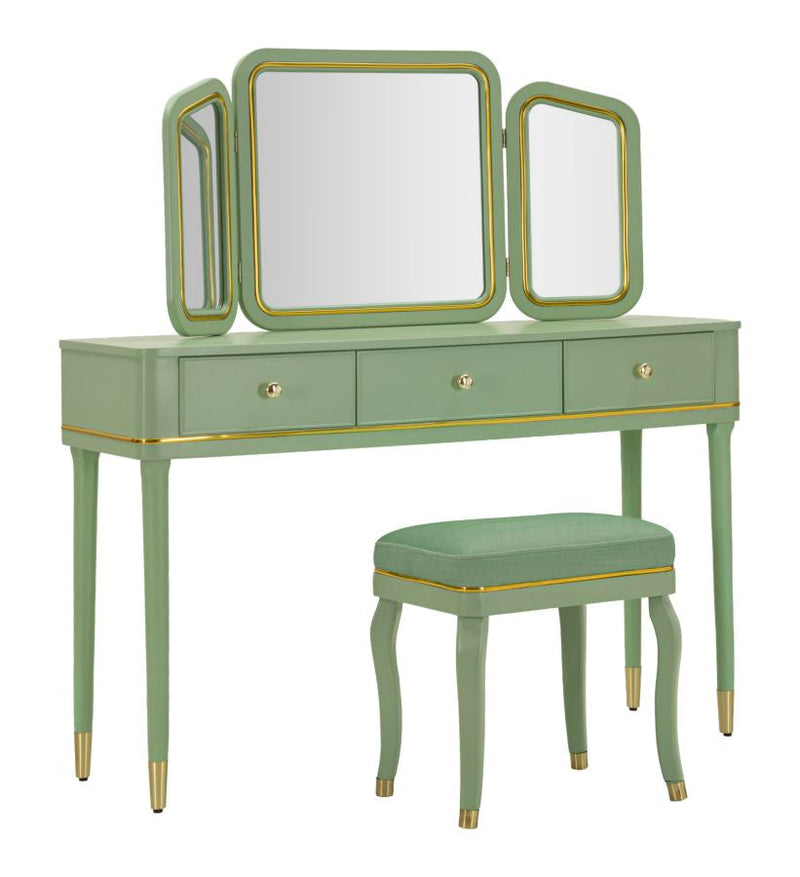 Noptieră Mauro Ferretti Camille, Verde/Auriu, 120x79 cm