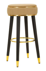 Scaun Bar Mauro Ferretti London Bar, Maro/Negru/Auriu, Ø38 cm