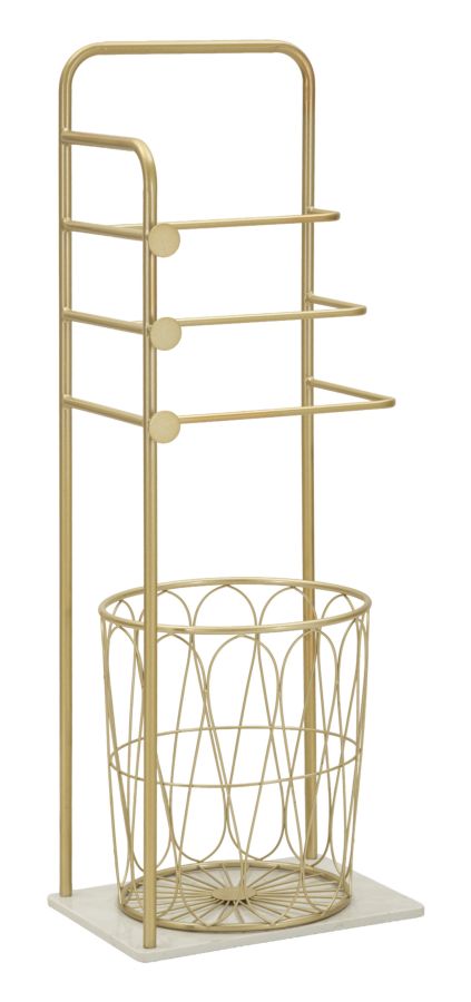 Accesoriu Baie Mauro Ferretti Trop, Auriu/Alb, 40x112 cm