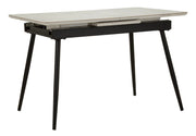 Masă Dining Mauro Ferretti Matt, Negru/Alb, 120x75 cm