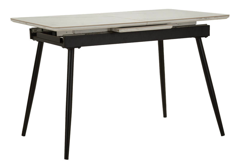 Masă Dining Mauro Ferretti Matt, Negru/Alb, 120x75 cm