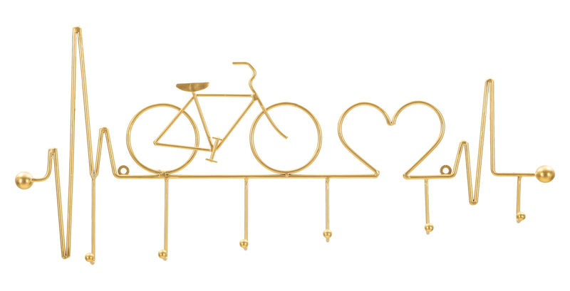 Cuier Mauro Ferretti Bicycle, Auriu, 59x26 cm