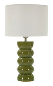 Veioză Mauro Ferretti Torr, Verde/Alb, Ø25 cm