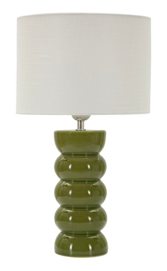 Veioză Mauro Ferretti Torr, Verde/Alb, Ø25 cm