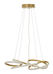 Plafonieră Mauro Ferretti Glovy LED, Auriu/Alb, Ø55 cm