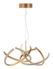 Plafonieră Mauro Ferretti Celtic LED, Auriu/Alb, Ø62 cm