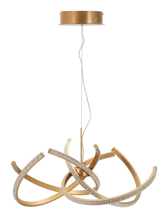 Plafonieră Mauro Ferretti Celtic LED, Auriu/Alb, Ø62 cm