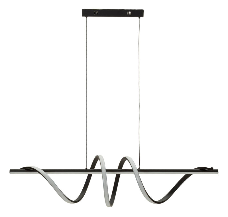 Plafonieră Mauro Ferretti Spiral LED, Negru/Alb, 101x30 cm